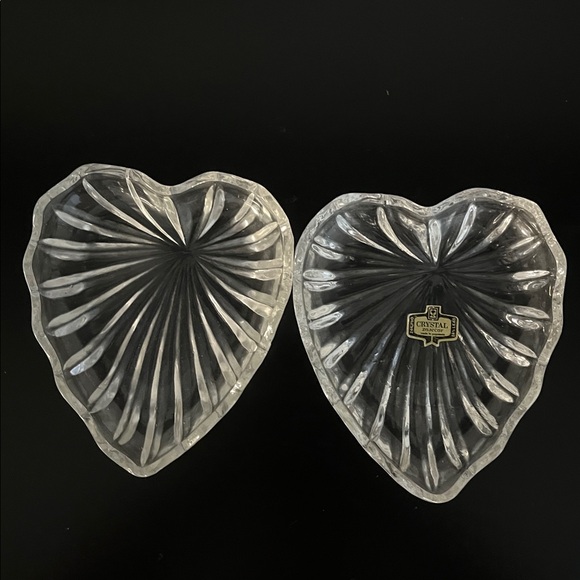 Vintage Crystal Zajecar Heart Trinket Box - Picture 3 of 6